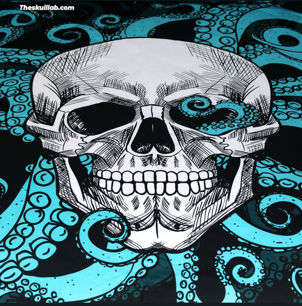 Octopus Skull quilt cover three-piece bedding set