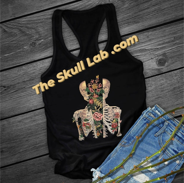 Skull Flower Sleeveless Top