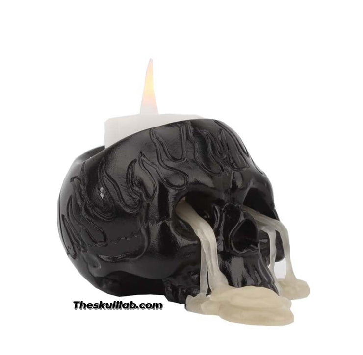 Black Small Skull Candle Holder