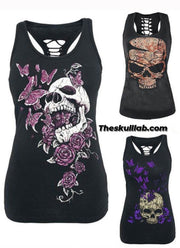 Skull printed Vest Tank Top cotton