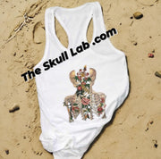 Skull Flower Sleeveless Top