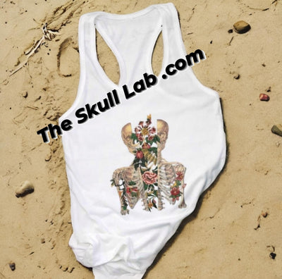 Skull Flower Sleeveless Top