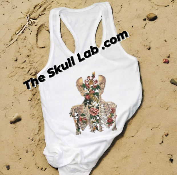 Skull Flower Sleeveless Top