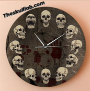 Skull Pattern Horror Decorative Clock