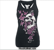 Skull printed Vest Tank Top cotton