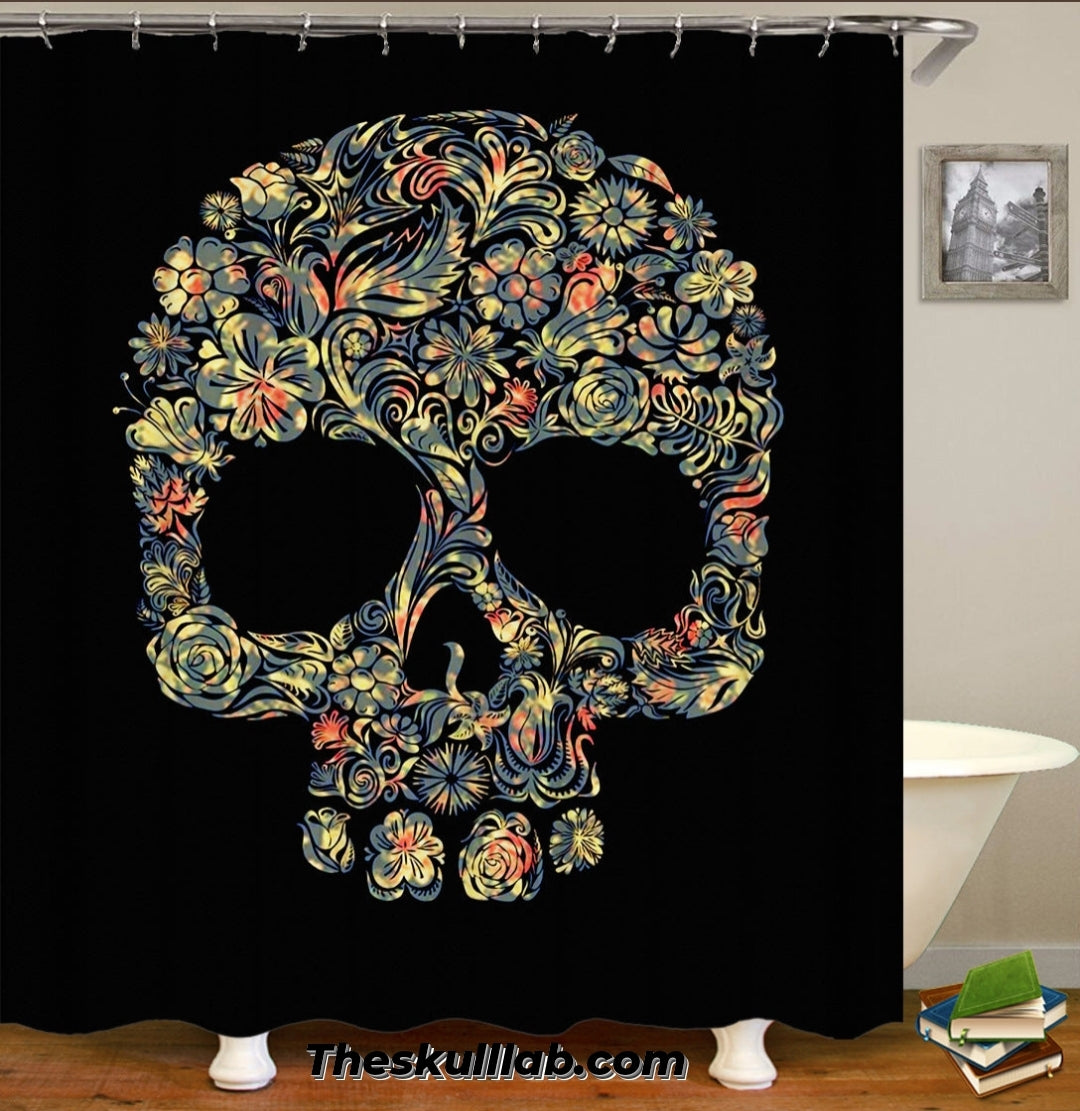 Skull Pattern Decor, Waterproof Shower Curtain Art, For Anytime Bathroom Decor. *4 Styles