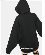 Skull & Crossbones, Loose fitting Hooded Zippered Sweater