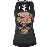 Skull printed Vest Tank Top cotton