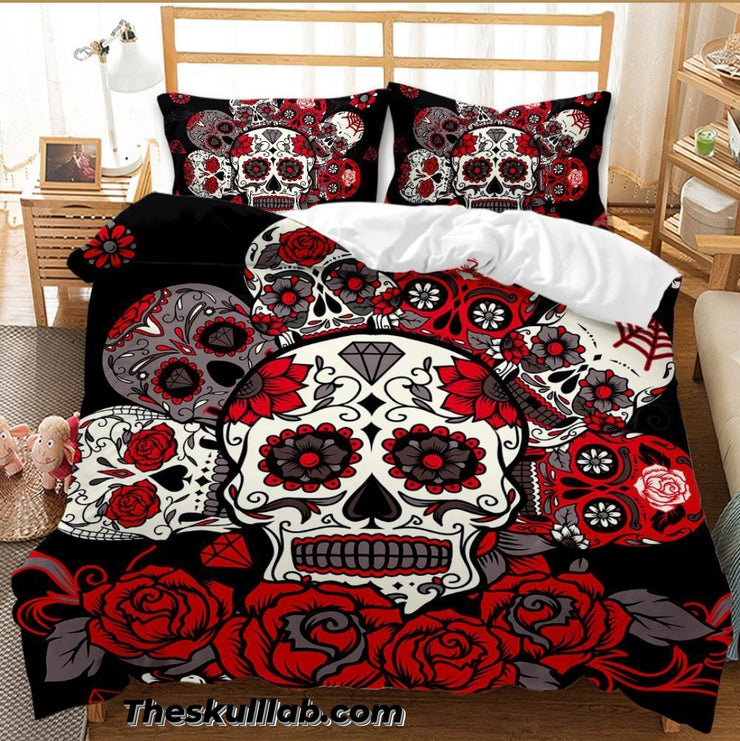 Printed Two & Three-piece Skull Duvet Cover *4 Styles