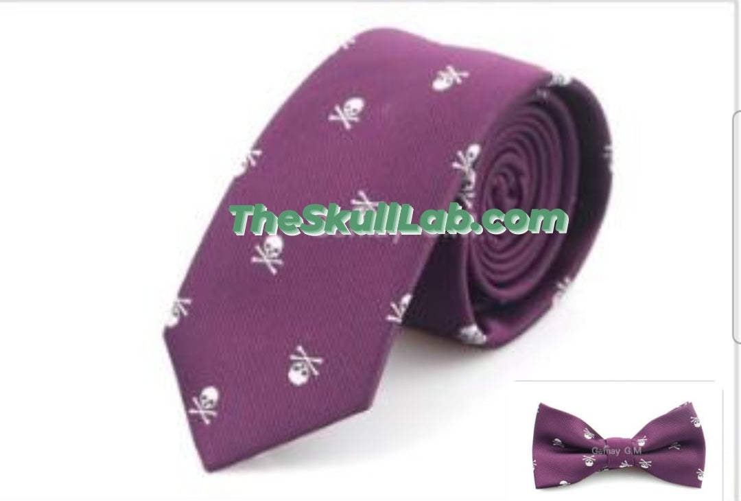 Skull Neckties & Bowties... Fashion accessories *5-Colors Polyester