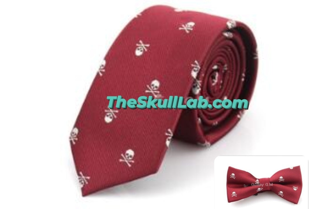 Skull Neckties & Bowties... Fashion accessories *5-Colors Polyester