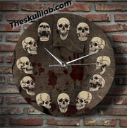 Skull Pattern Horror Decorative Clock