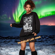Gothic Court Women's Sweater Retro Rose Skull Long Sweater