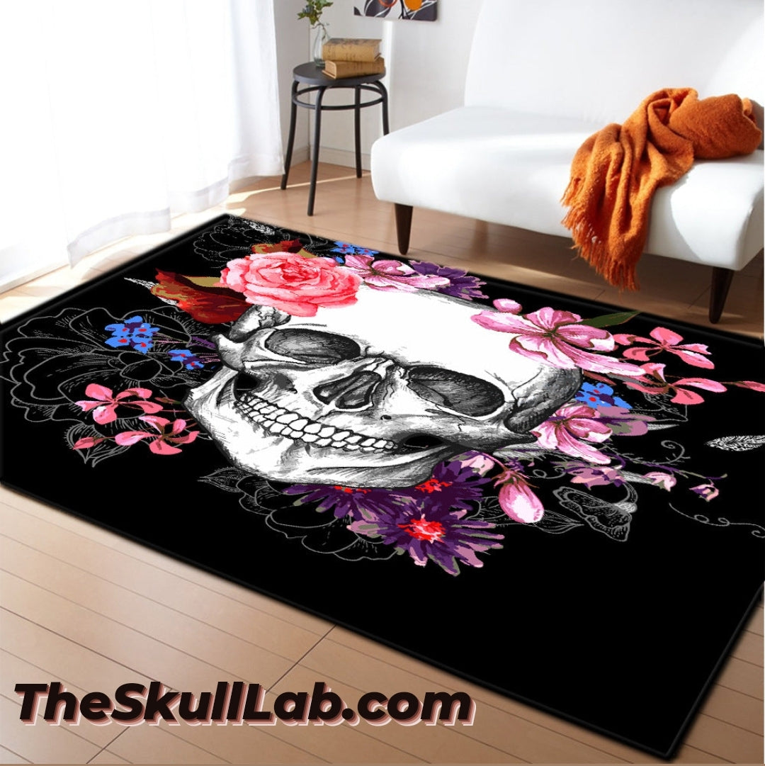 Skull living room bedroom dining room mat