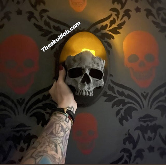 Wall Decor, Skull Scones & Candle Holder