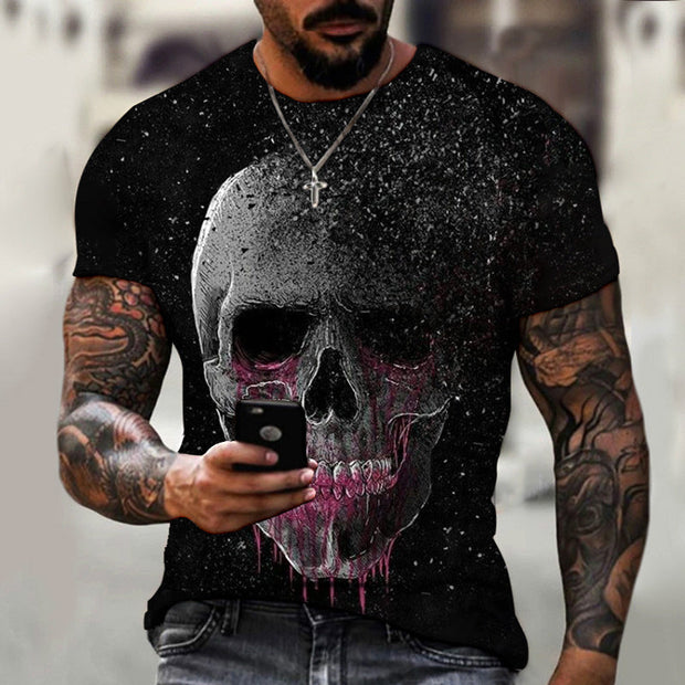 Women's, & Men's Casual Skull Printing T-shirt
