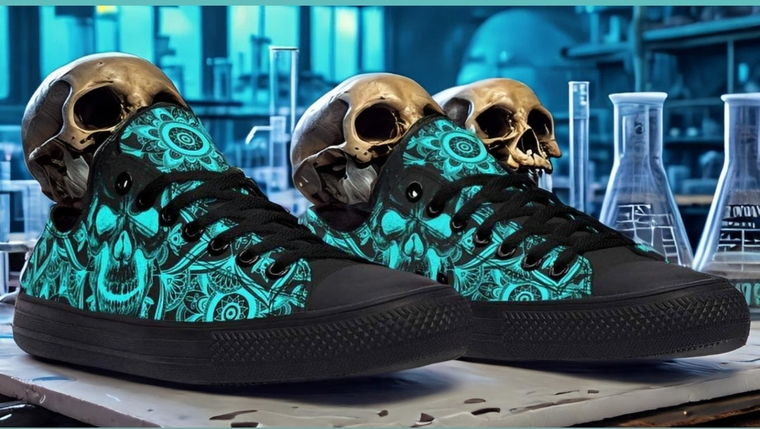 Deep Color Gradient Skull Shoe Espadrilles