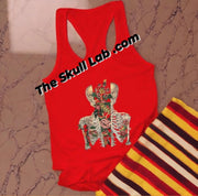 Skull Flower Sleeveless Top