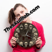 Skull Pattern Horror Decorative Clock