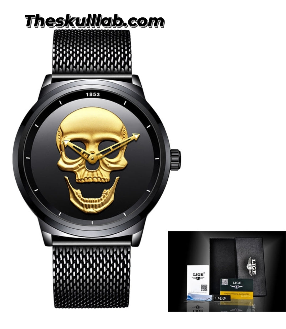 Simple LIGE Skull Watch 3 Face Styles 2 Wristband Styles
